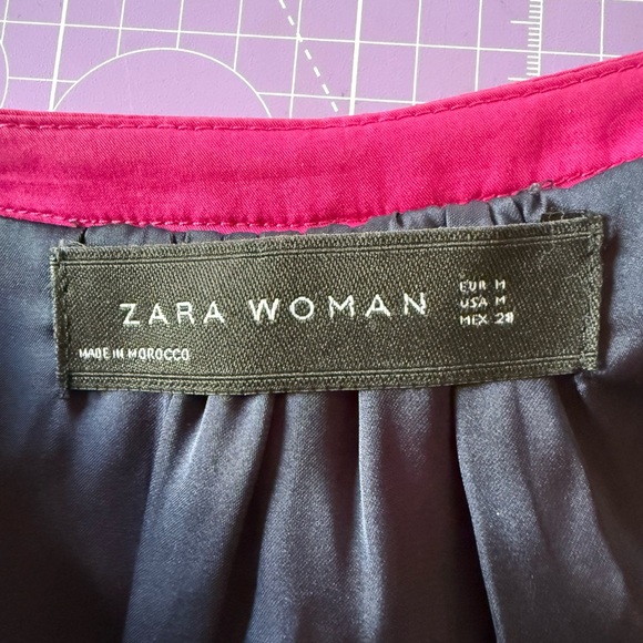 15-Zara Magenta Jacket with Navy Accents - Picture 6 of 9